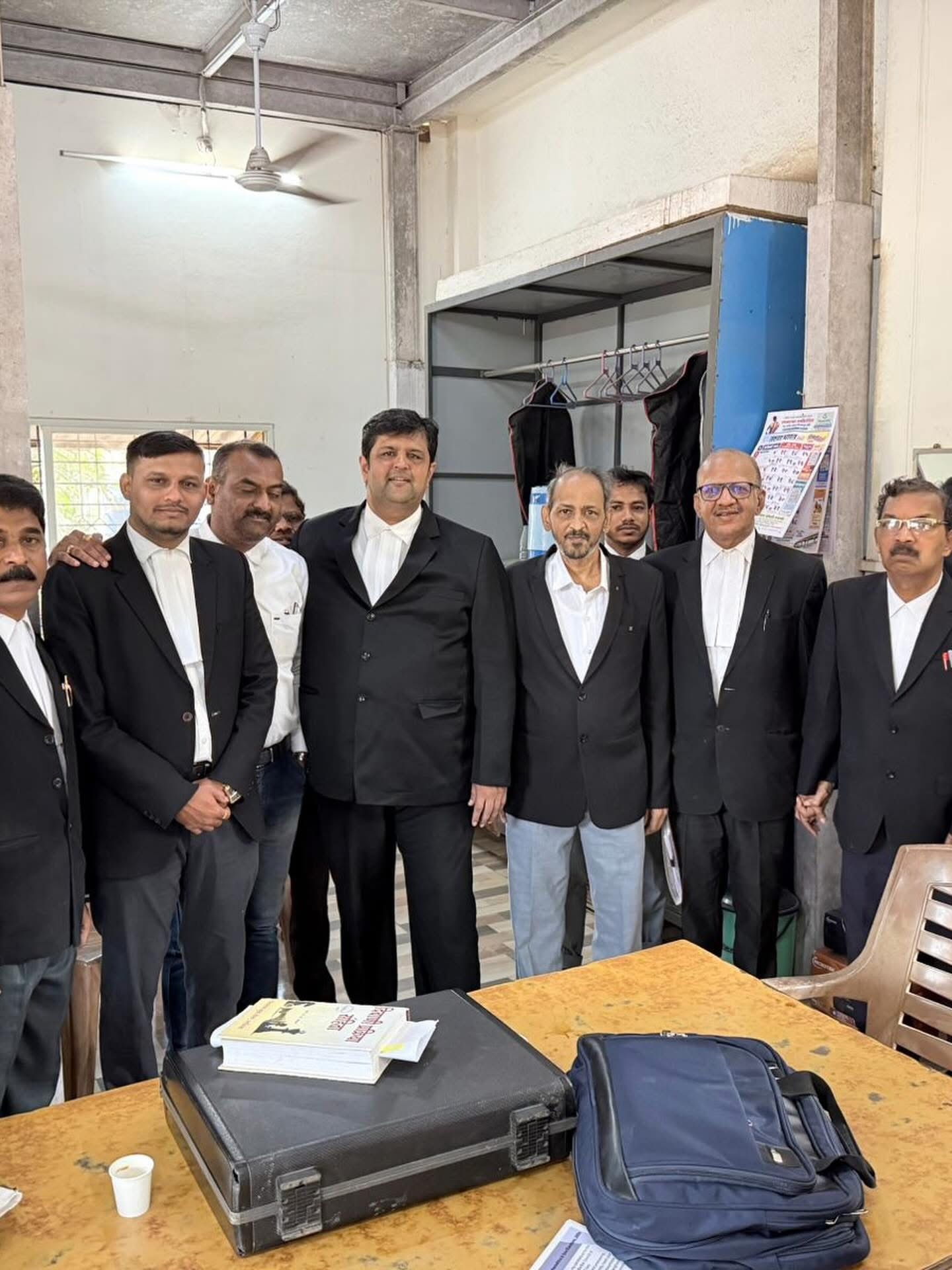 Adv. Harshad Bhadbhade with advocate colleagues in chambers