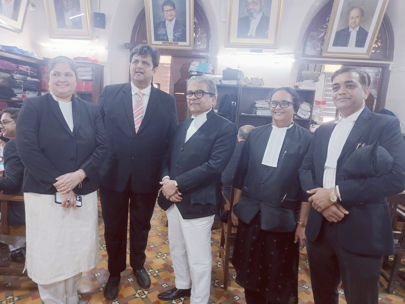 Adv. Harshad Bhadbhade with colleagues at court