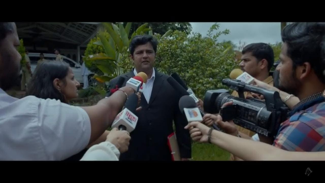 Adv. Harshad Bhadbhade speaking with members of the media